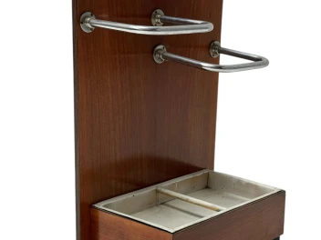 Walnut Art Deco Modernist Umbrella Stand, 1930s